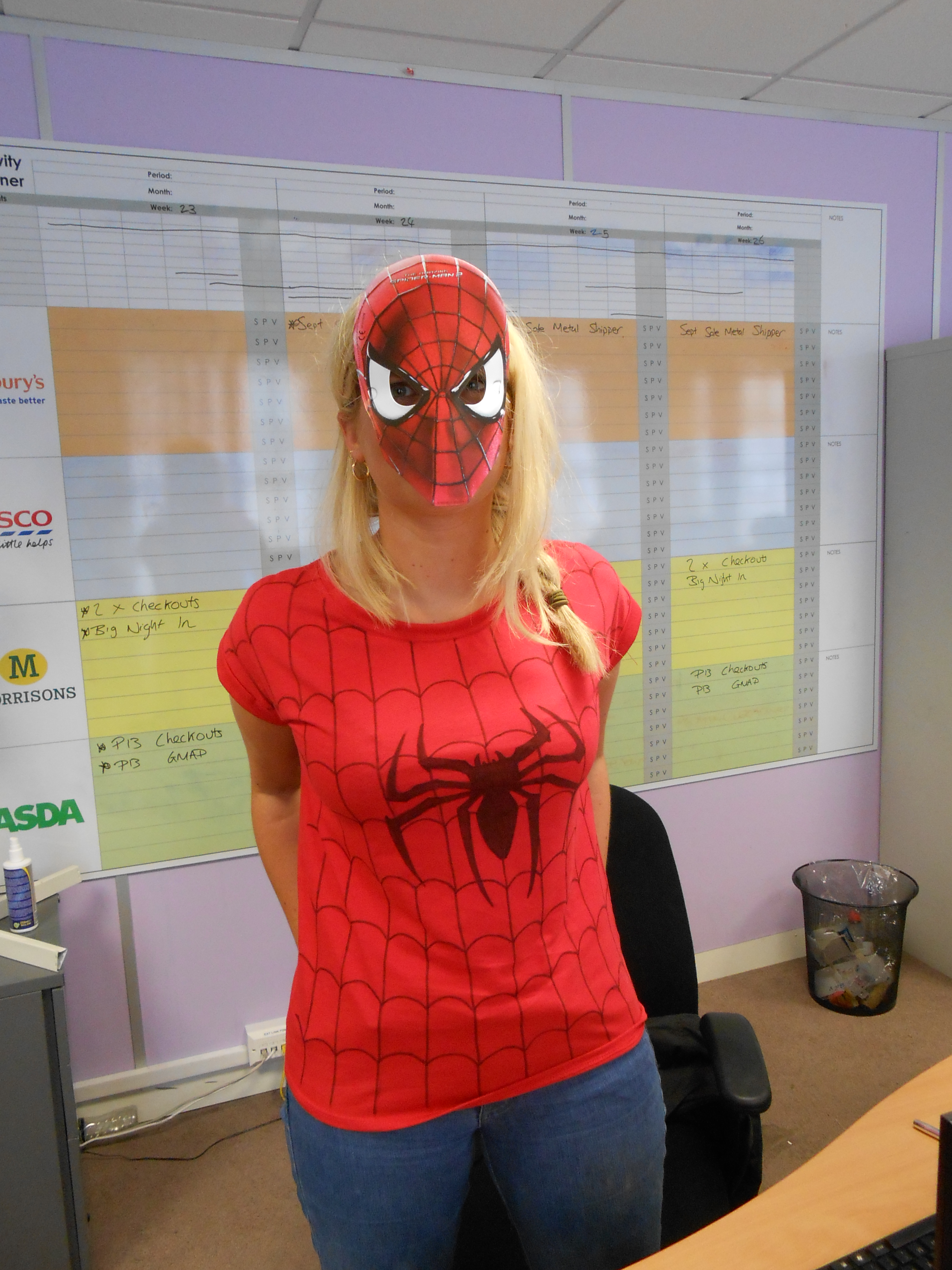 Harriet Thomas as Spiderman-What life is really like working at eXPD8