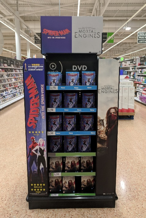 Spider-Man: Into the Spider-Verse Product and POS Displays Asda