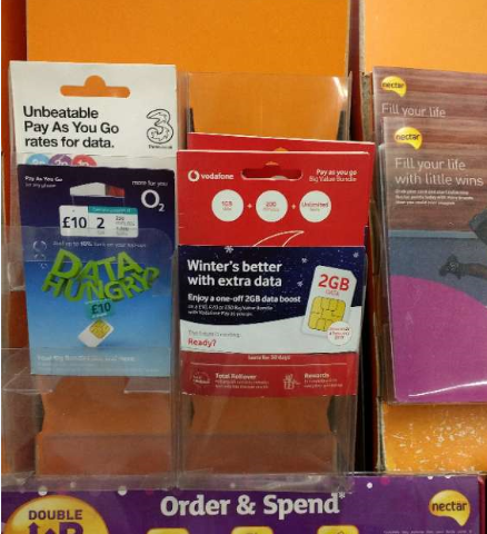 Retail merchandising and fulfilment of SIM card pack update